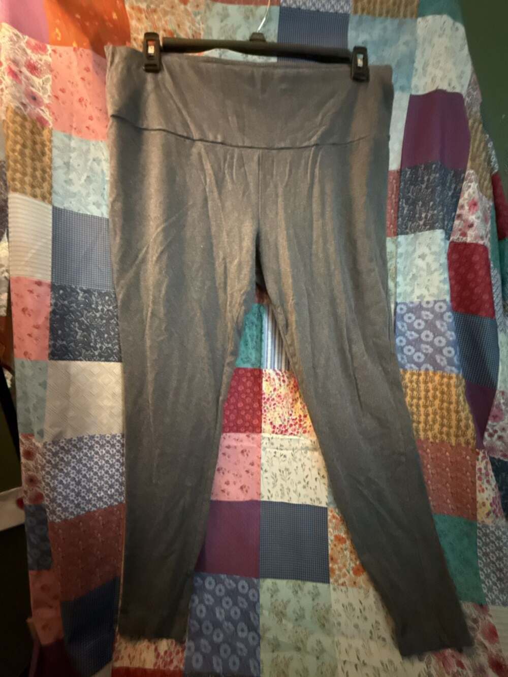 Terra & Sky Gray High Rise Leggings Plus Size 1X (16W-18W)